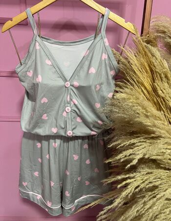 imagem PIJAMA AMERICANO SUED COM ALÇA 626 CINZA