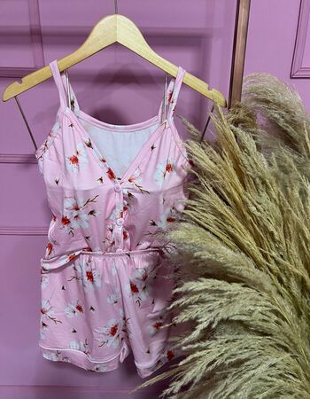 imagem PIJAMA AMERICANO SUED COM ALÇA 626 FLOR