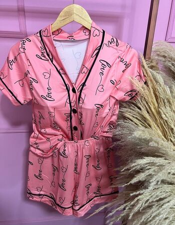 imagem PIJAMA AMERICANO SUED COM MANGA 641 LOVE