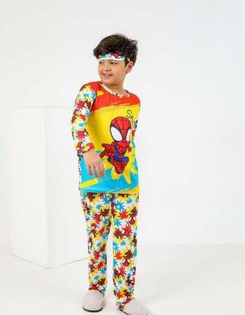 imagem PIJAMA INFANTIL MASCULINO SUED 785 CORES ARANHA