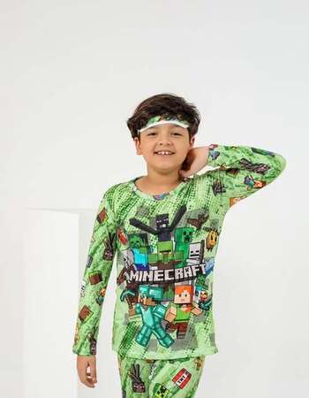 imagem PIJAMA INFANTIL MASCULINO SUED 785 VERDEJOGO GAME