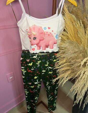 imagem PIJAMA BLOGUERINHA ADULTO CALÇA 3006 VERDE