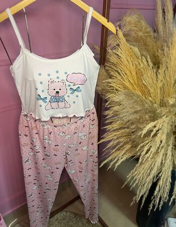 imagem PIJAMA BLOGUERINHA ADULTO CALÇA 3006 PUPPY