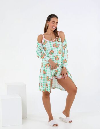 imagem PIJAMA DE SUED ESTAMPADO 681 CAPIVARA