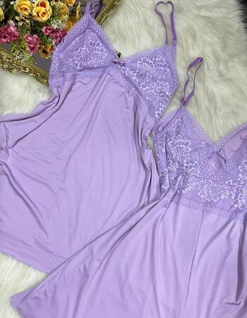 imagem CAMISOLA BICOLOR DE MICROFIBRA LILAS REF 092