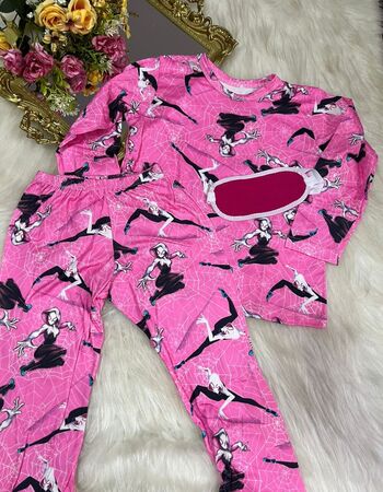 imagem PIJAMA INFANTIL INVERNO FEMININO SUED 784S ROSA