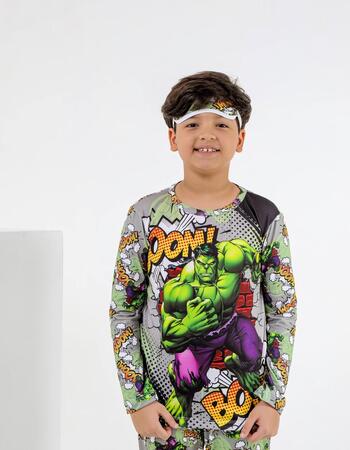 imagem PIJAMA INFANTIL MASCULINO SUED 785 CINZA BOOH