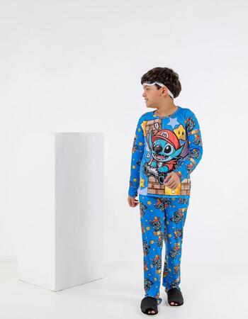imagem PIJAMA INFANTIL MASCULINO SUED 785 ESTRELA