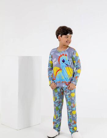 imagem PIJAMA INFANTIL MASCULINO SUED 787 DINO