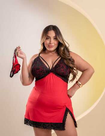imagem CAMISOLA  DE MICROFIBRA PLUS VERMELHO TYFFANI 00007