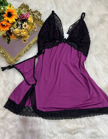imagem CAMISOLA  DE MICROFIBRA PLUS ROXO TYFFANI 00007