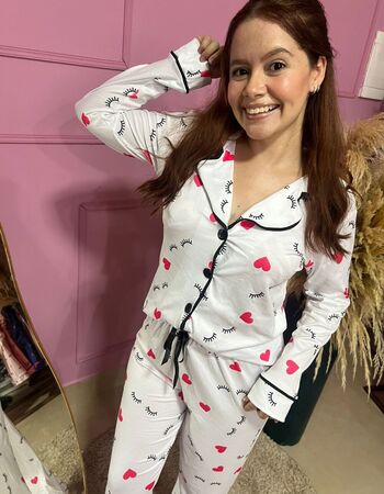 imagem PIJAMA  AMERICANO ADULTO INVERNO 659 BRANCO CILIOS