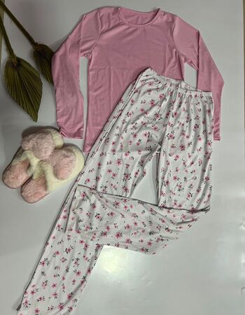 imagem PIJAMA SUED CANELADO 683 ROSA