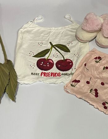 imagem PIJAMA SUED PLUS PF70 030070 CEREJA