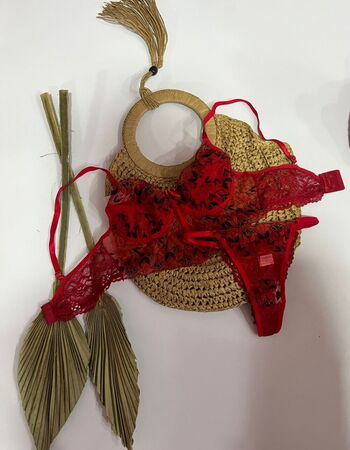 imagem CONJUNTO TULE BORDADO 125310 VERMELHO