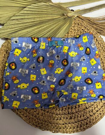 imagem CUECA POLIESTER PMG 001146 ANIMAIS AZUL