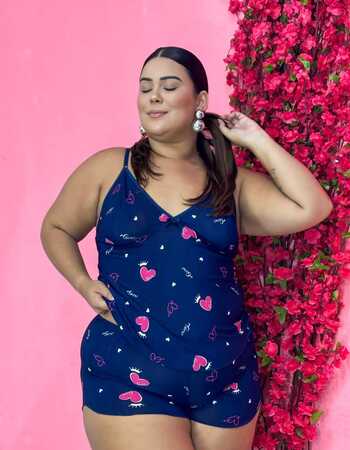 imagem SHORTDOLL LIGANET PLUS 772021 AZUL CORACAO ROSA