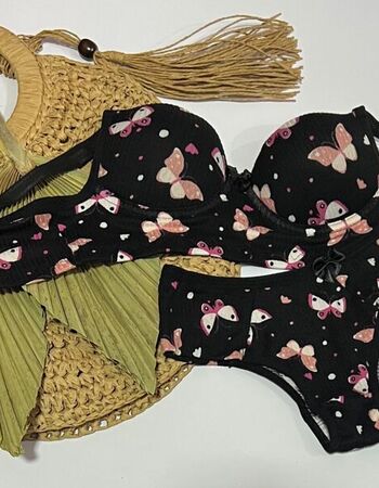 imagem CONJUNTO 10202 PP PRETO BORBOLETA