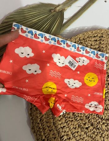 imagem CALCINHA BOX INFANTIL 87978 LARANJA NUVEM
