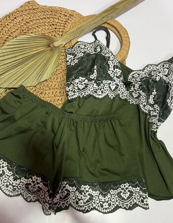 imagem SHORTDOLL MICROFIBRA 00742 VERDE BRANCO