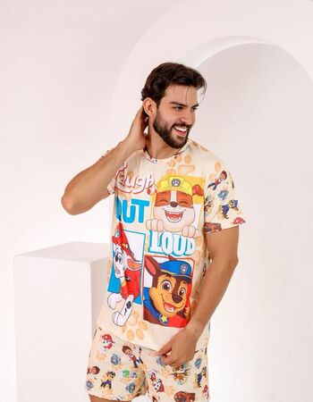 imagem PIJAMA MASCULINO SUED COM MANGA 000674 DOG NUDE