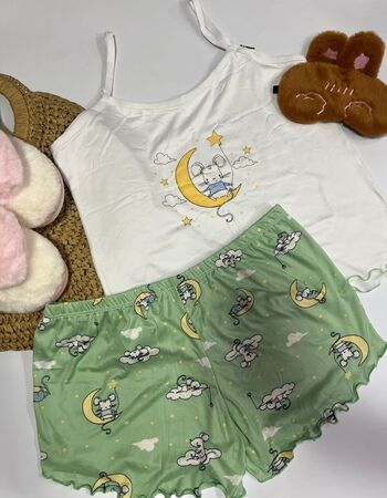 imagem PIJAMA DE SUED ESTAMPADO 003005 HOUSE VERDE