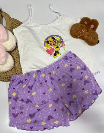 imagem PIJAMA DE SUED ESTAMPADO 003005 LILAS