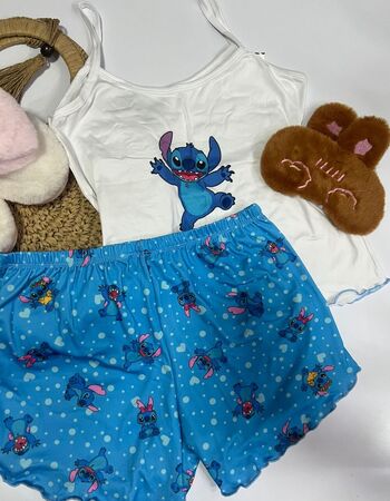 imagem PIJAMA DE SUED ESTAMPADO 003005 AZUL DANCA
