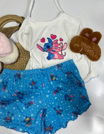 imagem PIJAMA DE SUED ESTAMPADO 003005 AZUL DUPLA