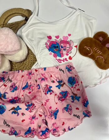 imagem PIJAMA DE SUED ESTAMPADO 003005 CASAL DUPLA ROSA