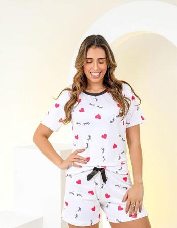 imagem PIJAMA DE SUED ESTAMPADO MANGA  6040