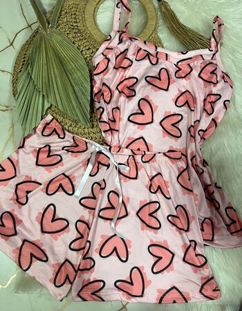 imagem PIJAMA DE SUED ESTAMPADO 631 CORACAO