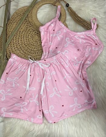imagem PIJAMA DE SUED ESTAMPADO 631 LACO ROSA