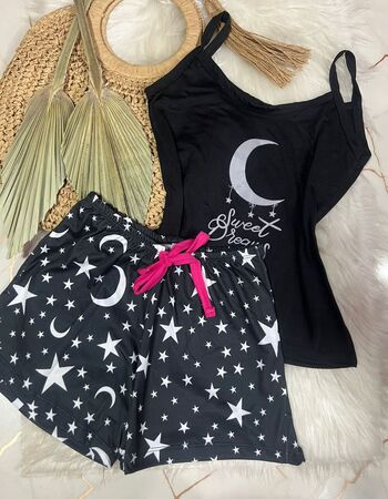 imagem PIJAMA DE SUED ESTAMPADO 631 LUA