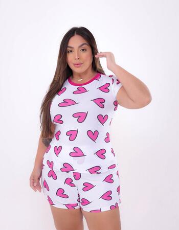 imagem PIJAMA SUED PLUS 11576 ROSA CORACAO