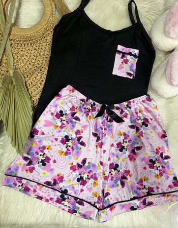 imagem PIJAMA DE SUED ESTAMPADO ALÇA 00698