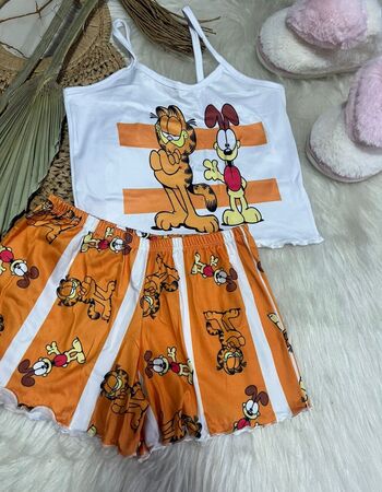 imagem PIJAMA  INFANTIL  05667 LARANJA DOG E CAT