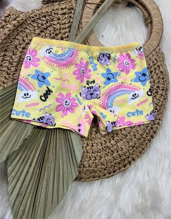 imagem CALCINHA BOX INFANTIL  POLIAMIDA 10018 NUVEM AMARELO