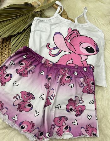 imagem PIJAMA  INFANTIL  05667  roxo e branco