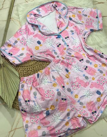 imagem PIJAMA AMERICANO SUED rosa ilhama bebe cafe