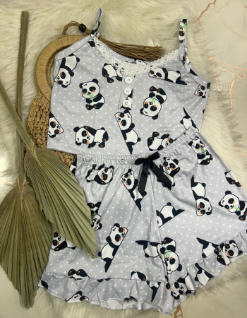 imagem PIJAMA DE SUED ESTAMPADO 99640 PANDA