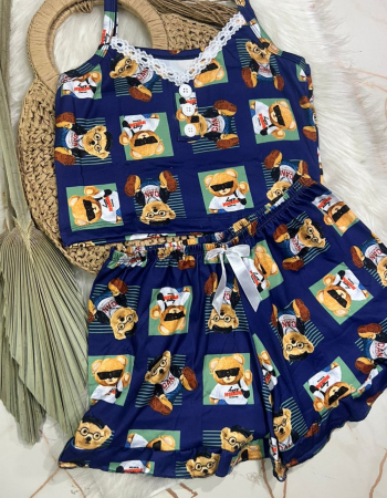 imagem PIJAMA DE SUED ESTAMPADO 99640 URSO