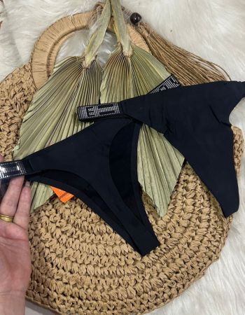 imagem CALCINHA SEM COSTURA  STRAS 4878 PRETO
