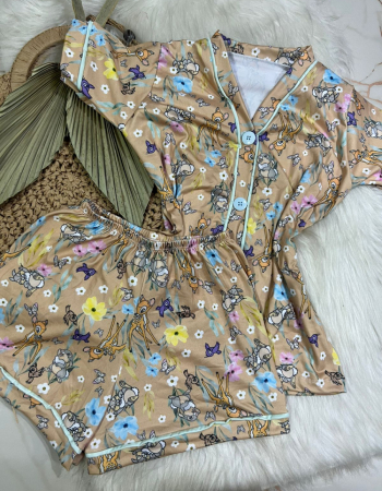 imagem PIJAMA INFANTIL FEMININO AMERICANO SUED 00741 NUDE