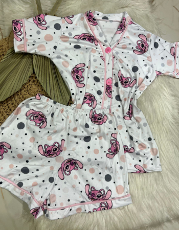 imagem PIJAMA INFANTIL FEMININO AMERICANO SUED 00741 BRANCO