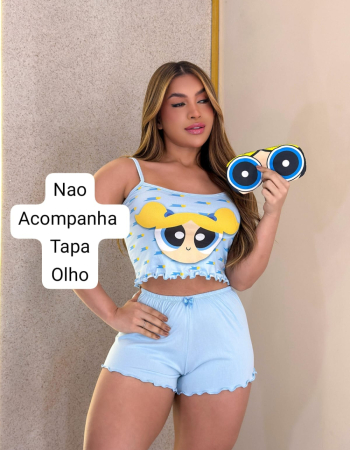 imagem NAO ACOMPANHA TAPA OLHO PIJAMA BLOGUERINHA SLIM E70 894910 MENINAS AZUL
