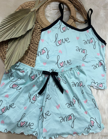 imagem PIJAMA BLOGUERINHA 000390 VERDE LOVE