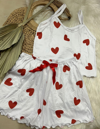 imagem PIJAMA BLOGUERINHA 000390 BRANCO CORACAO