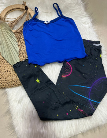 imagem PIJAMA INFANTIL CALCA 000685 ESPAÇO PRETO