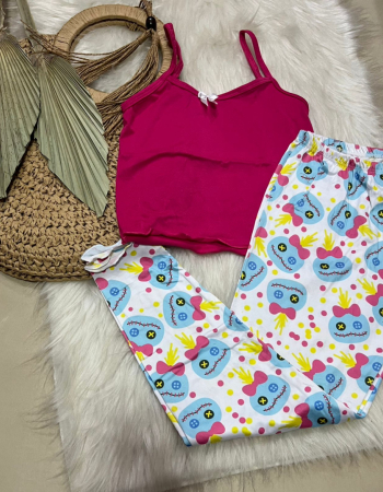 imagem PIJAMA INFANTIL CALCA 000685 BONECO BRANCO